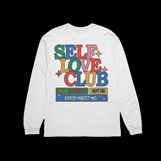 White Long  Sleeve LOVE YOURSELF T-SHIRT