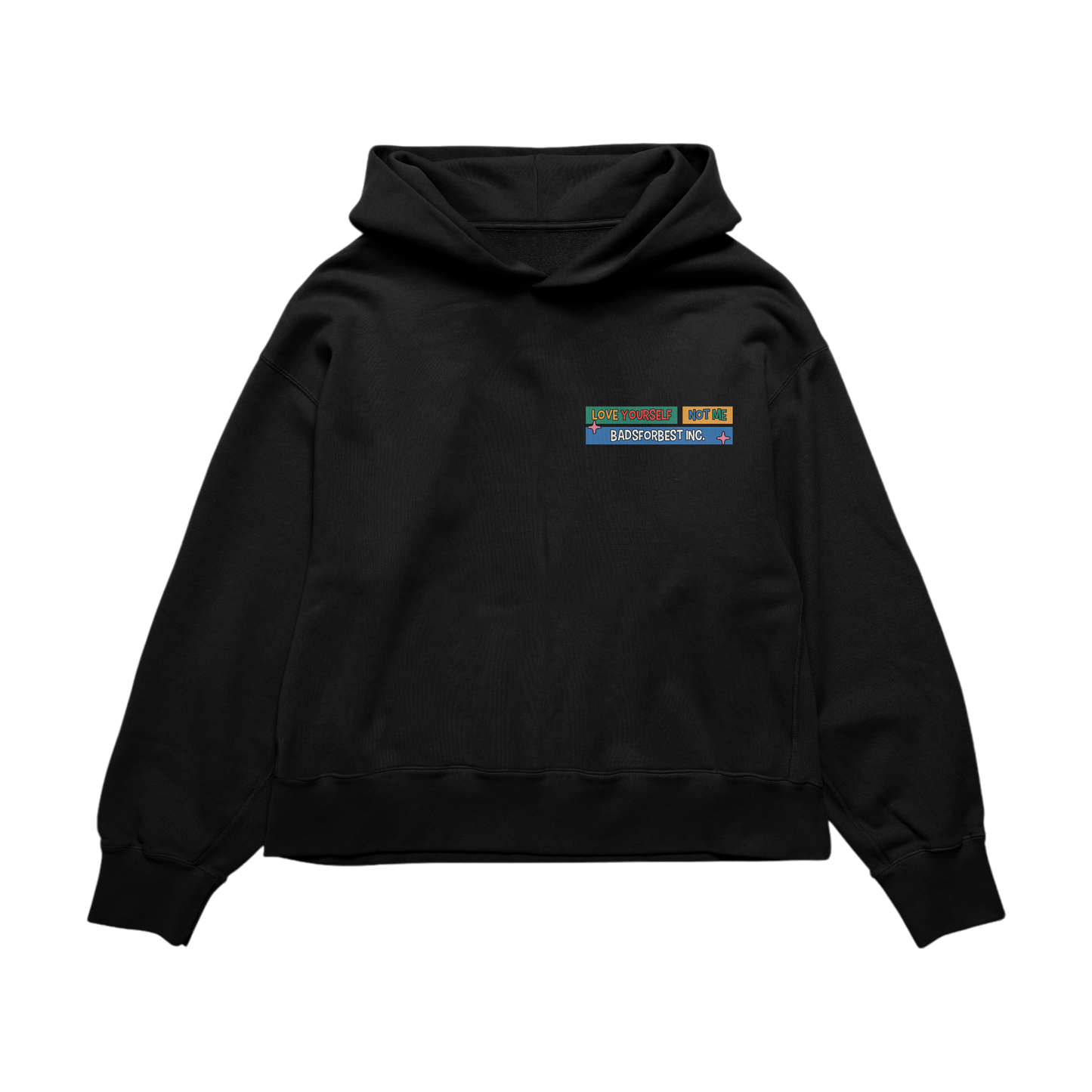 Black LOVE YOURSELF pull Over Hoodie