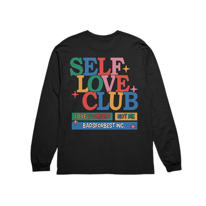 Black Long  Sleeve LOVE YOURSELF  T-Shirt