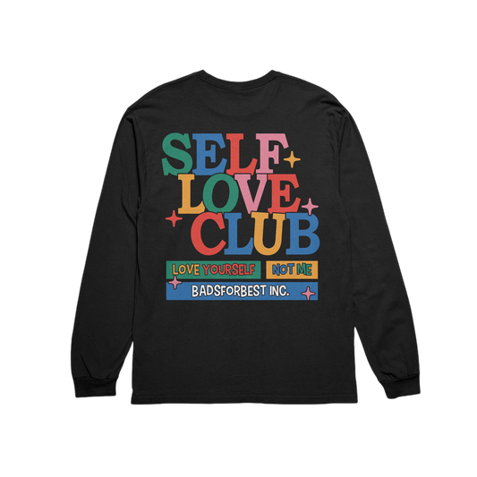 Black Long  Sleeve LOVE YOURSELF  T-Shirt