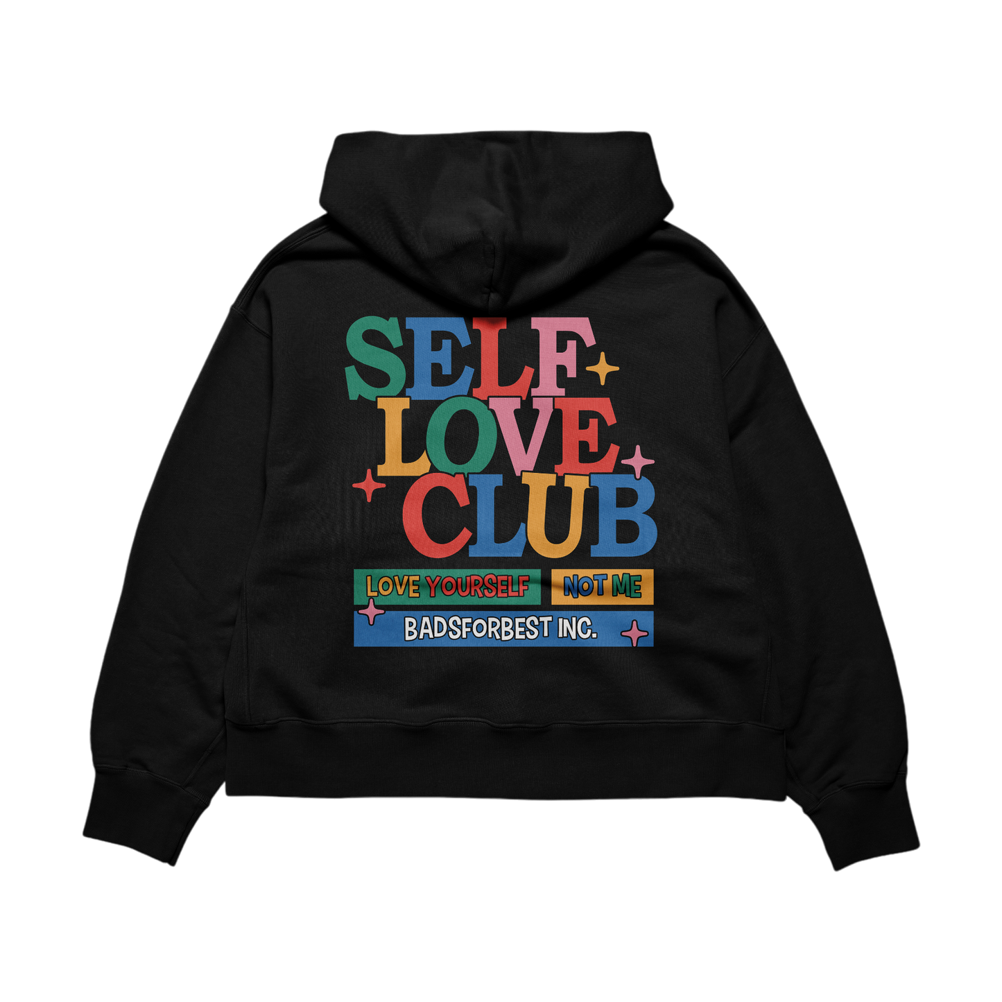 Black LOVE YOURSELF pull Over Hoodie